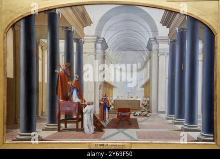 Weihe einer Kartäuserkirche, 1645-1648, Eustache LE SUEUR, Paris, 1616-1655, Musée du Louvre, Paris, Frankreich. Stockfoto