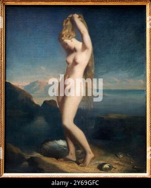 Venus Anadyomene, auch bekannt als Marine Venus, 1838, Salon of 1839, Öl auf Leinwand, Théodore CHASSERIAU, Santa Bárbara de Samaná (République dominicaine), 1819 - Paris, 1856, Musée du Louvre, Paris, Frankreich. Stockfoto