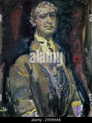 JOSE GUTIERREZ SOLANA. PINTOR ESPAÑOL . MADRID 1886 - 1945. OLEO DE ALVARO DELGADO. ATENCION: AUTOR CONTEMPORANEO SUJETO A COPYRIGHT ©. EL CLIENTE FINAL ES RESPONSABLE DE LA GESTION DE LOS DERECHOS DE AUTOR CON LAS SOCIEDADES EXISTENTES DE GESTION DE DERECHOS O DIRECTAMENTE CON LOS ORGANISMOS TITULARES DE LOS MISMOS. AUTOR: ALVARO DELGADO RAMOS. Stockfoto