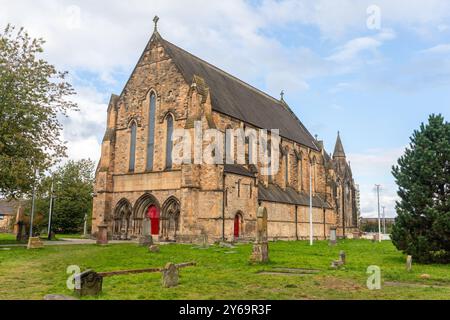 Govan alte Pfarrkirche. Der Kirchhof gilt als der älteste erhaltene Kirchhof Schottlands. Stockfoto