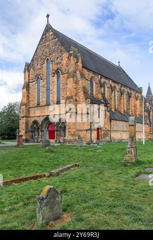 Govan alte Pfarrkirche. Der Kirchhof gilt als der älteste erhaltene Kirchhof Schottlands. Stockfoto