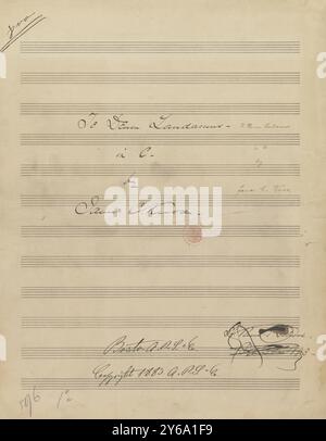 Musik 1800–1900; Musikhandschriften; Knox, James C. Te Deum laudamus in C, Knox, James C., 1800–1900, Schmidt, Arthur Paul, Musikverlag, populäre Musik, Schreiben und Veröffentlichen, Noten, Music, United States, 19th Century, Music, United States, Manuskripte, Usa, Manuskripte Stockfoto