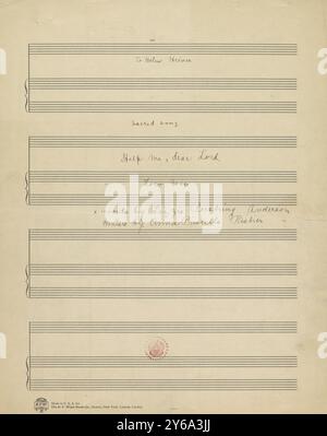 Musik 1800–1900; Musikmanuskripte; Risher, Anna Priscilla. Heart of Mine, Risher, Anna Priscilla., 1800 - 1900, Schmidt, Arthur Paul, Musikverlag, populäre Musik, Schreiben und Veröffentlichen, Noten, Music, United States, 19th Century, Music, United States, Manuskripte, Usa, Manuskripte Stockfoto