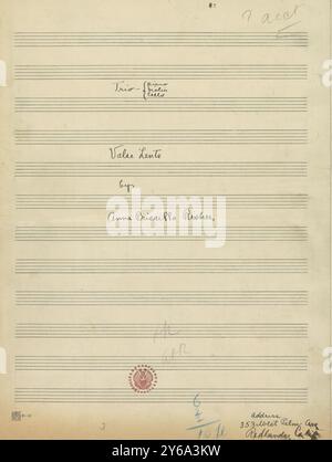 Musik 1800–1900; Musikmanuskripte; Risher, Anna Priscilla. Valse lente, Risher, Anna Priscilla., 1800 - 1900, Schmidt, Arthur Paul, Musikverlag, populäre Musik, Schreiben und Veröffentlichen, Noten, Music, United States, 19th Century, Music, United States, Manuskripte, Usa, Manuskripte Stockfoto