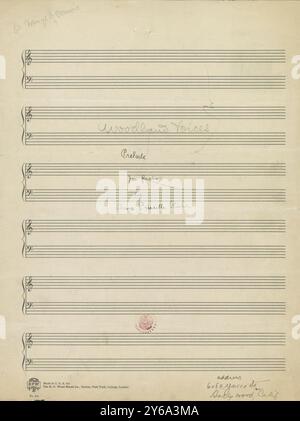 Musik 1800–1900; Musikmanuskripte; Risher, Anna Priscilla. Woodland Voices, Risher, Anna Priscilla., 1800 - 1900, Schmidt, Arthur Paul, Musikverlag, populäre Musik, Schreiben und Veröffentlichen, Noten, Music, United States, 19th Century, Music, United States, Manuskripte, Usa, Manuskripte Stockfoto