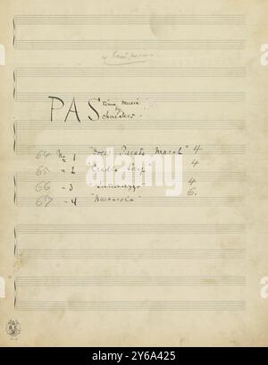 Musik 1800-1900; Musikhandschriften; Schnecker, P. A. Pastime Music, Schnecker, P.A., 1800-1900, Schmidt, Arthur Paul, Musikverlag, populäre Musik, Schreiben und Veröffentlichen, Noten, Music, United States, 19th Century, Music, United States, Manuskripte, Usa, Manuskripte Stockfoto