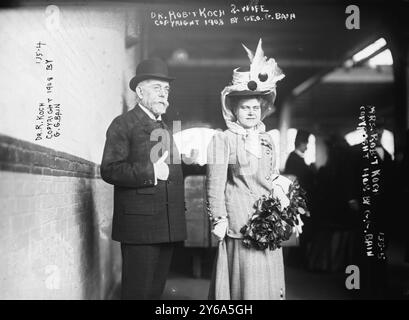 Dr. Robert Koch and Wife, 1908, Glasnegative, 1 negativ: Glas; 5 x 7 Zoll Oder kleiner. Stockfoto