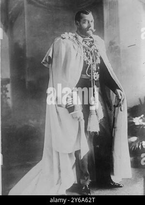 King George of England, Glasnegative, 1 negativ: Glas; 5 x 7 Zoll Oder kleiner. Stockfoto