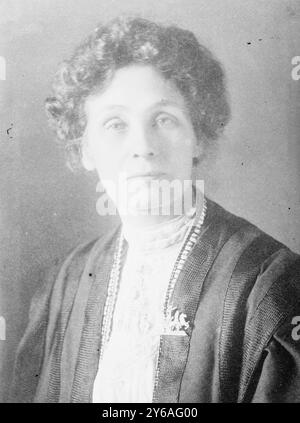 Emmeline Pankhurst, englische Suffragistin und politische Aktivistin Emmeline Pankhurst (1858-1928), Anführerin der britischen Frauenwahlrechtsbewegung., 16. Mai 1912, Glas-negative, 1 negativ: Glas; 5 x 7 Zoll. Oder kleiner. Stockfoto