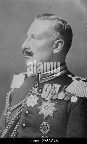 Kaiser Wilhelm, Foto zeigt Kaiser Wilhelm II. Von Deutschland (1859-1941)., zwischen ca. 1910 und ca. 1915, Glasnegative, 1 negativ: Glas; 5 x 7 Zoll. Oder kleiner. Stockfoto