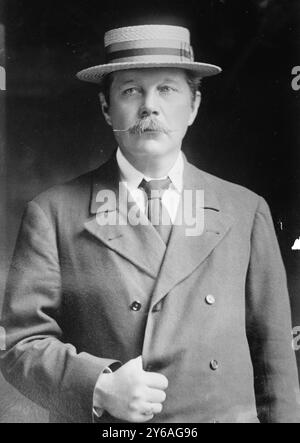 Conan Doyle, Foto zeigt den schottischen Arzt und Schriftsteller Sir Arthur Conan Doyle (1859-1930)., 27. Januar 1913, Glasnegative, 1 negativ: Glas; 5 x 7 Zoll Oder kleiner. Stockfoto