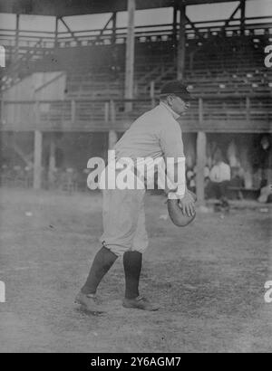 Grover Land, Cleveland AL (Baseball), 1912, Glas-negative, 1 negativ: Glas; 5 x 7 Zoll Oder kleiner. Stockfoto