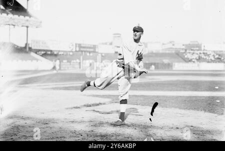 Ray Caldwell, New York AL, at Polo Grounds, NY (Baseball), 1913, Glasnegative, 1 negativ: Glas; 5 x 7 Zoll Oder kleiner. Stockfoto