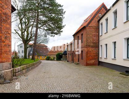 Eindruck von Kappeln, einer Stadt in Schleswig-Holstein in Norddeutschland Stockfoto