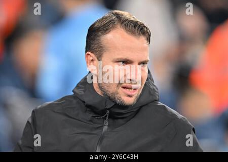 Tom Cleverley Manager von Watford vor dem Carabao Cup Spiel Manchester City gegen Watford im Etihad Stadium, Manchester, Großbritannien, 24. September 2024 (Foto: Cody Froggatt/News Images) Stockfoto