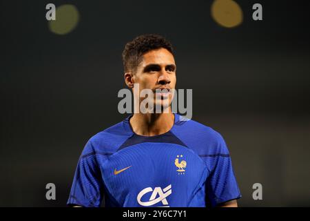 Aktenfoto vom 06.12.2022 von Raphael Varane, der seinen Rücktritt aus dem Fußball angekündigt hat. Ausgabedatum: Mittwoch, 25. September 2024. Stockfoto