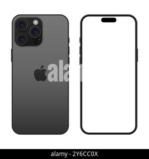 Apple iPhone 16 Pro Black Titanium Stock Vektor