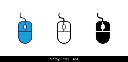 Vektor des Maussymbols. Klicken Sie auf Symbolvektor. Vektor des Zeigersymbols. Stock Vektor