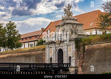 Das Tor der Festung Alba Carolina in Alba Iulia Stockfoto