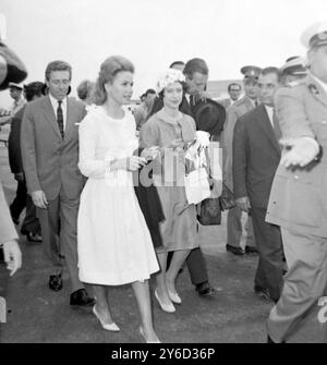 PRINZESSIN MARGARET ROSE UND LORD SNOWDON IN ATHEN, GRIECHENLAND; 1. SEPTEMBER 1963 Stockfoto