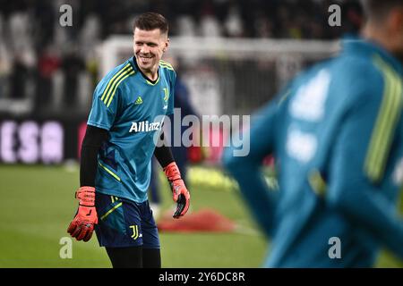 Torino, Italien. Februar 2023. Foto Marco Alpozzi/LaPresse 2 Febbraio 2023 - Turin, Italia - Sport, calcio - Juventus vs Latium - Coppa Italia Frecciarossa 2022/2023 - Quarti di Finale - Juventus-Stadion. Nella Foto: Wojciech Szczesny (Juventus F.C.) 02. Februar 2023 Turin, Italien - Sport, calcio - Juventus vs Monza - Frecciarossa Italian Cup 2022/2023 - Viertelfinale - Juventus Stadion. Auf dem Bild: Wojciech Szczesny (Juventus F.C.) Credit: LaPresse/Alamy Live News Stockfoto