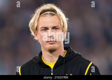 BRÜGGE, BELGIEN - 18. SEPTEMBER: Julian Brandt von Borussia Dortmund beim Spiel der UEFA Champions League 2024/25 Phase MD1 zwischen Club Brugge KV und Borussia Dortmund im Jan Breydelstadion am 18. September 2024 in Brügge. (Foto: Joris Verwijst/BSR Agency) Stockfoto