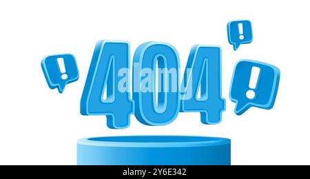 Seite nicht gefunden, Fehlercode 404. Vektor Stock Vektor