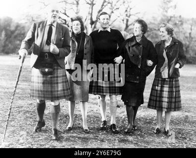 PRINZESSIN ALEXANDRA UND ANGUS JAMES BRUCE OGILVY IN SCHOTTLAND; 23. DEZEMBER 1962 Stockfoto