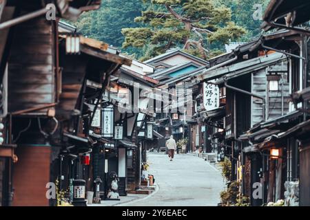 Narai-juku ist eines der letzten traditionellen Dörfer aus der edo-Zeit. Stockfoto