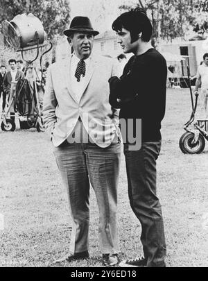 Elvis Presley und sein Manager Colonel Tom Parker, 1969 Stockfoto