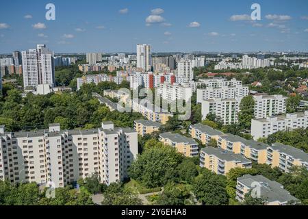 Hochhäuser, Fritz-Erler-Allee, Gropiusstadt, Neukölln, Berlin, Deutschland Stockfoto