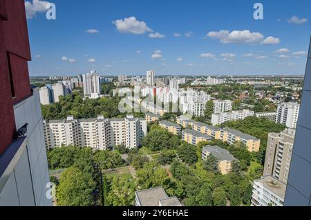 Hochhäuser, Fritz-Erler-Allee, Gropiusstadt, Neukölln, Berlin, Deutschland Stockfoto
