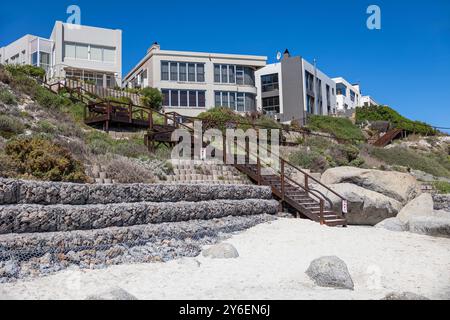 Langebaan Beachfront Homes; majestätische Aussicht und Küstenelegantheit Stockfoto