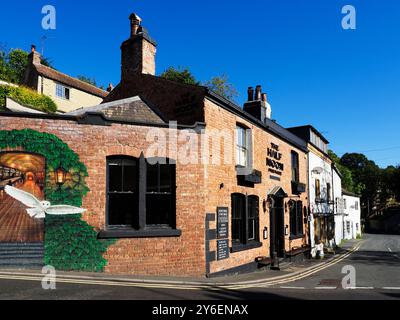 Der Half Moon Pub an der Abbey Road Knaresborough North Yorkshire England Stockfoto