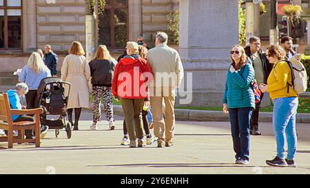 Glasgow, Schottland, Großbritannien. September 2024. Wetter in Großbritannien: Sonnig im Zentrum der Stadt. Credit Gerard Ferry/Alamy Live News Stockfoto