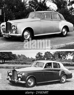 MOTORCAR ROLLT ROYCE SILVER CLOUD UND BENTLEY LIMOUSINE; 11. OKTOBER 1962 Stockfoto