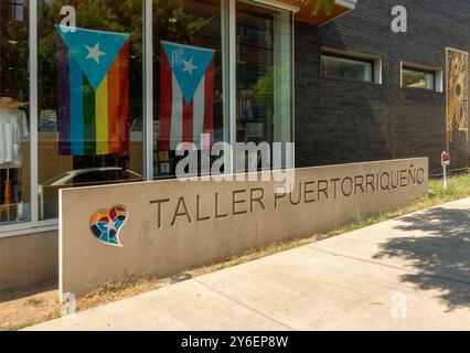 Größeres Puertorriqueno Kunst- und Kulturgebäude in Philadelphia PA Stockfoto