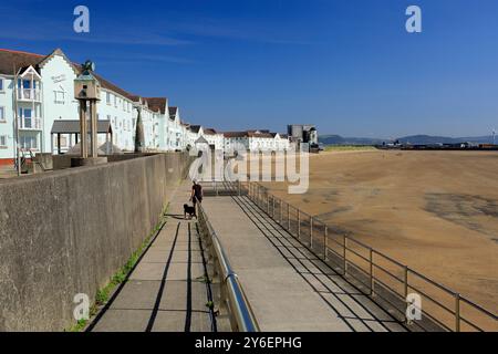 Meeresspaziergang und Strand, Swansea Maritime Quarter, Swansea, South Wales. Stockfoto