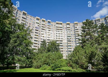 Hochhaus, Lipschitzallee, Gropiusstadt, Neukoelln, Berlin, Deutschland *** Hochhaus, Lipschitzallee, Gropiusstadt, Neukoelln, Berlin, Deutschland Stockfoto