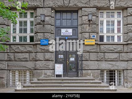 Belgrad, Serbien - 6. Mai 2022: Musikschule Stankovic und Mokranjac Education Building in der Decanska Street im Zentrum der Hauptstadt. Stockfoto