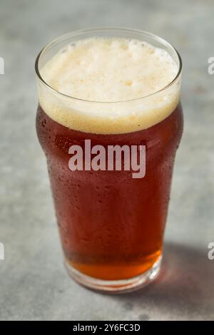 Erfrischendes Cold Pumpkin Craft Beer Ale in einem Pint Glass Stockfoto