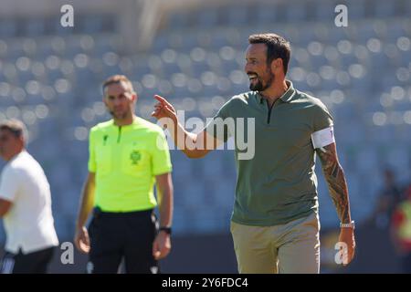 Cesar Peixoto (Moreirense FC) wurde während des Spiels zwischen den Teams Casa Pia AC und Moreirense FC im Estadio Municipal Rio Maior gesehen. Endergebnis: Casa Pia 3: 1 Moreirense FC. Stockfoto