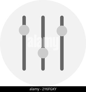 Audio-Equalizer-Symbol für Soundsteuerung. Stock Vektor