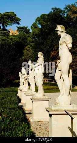 Die Stadtmauern von Castello Carrarese, das Herz der Stadt Este. Padua. Italien Stockfoto