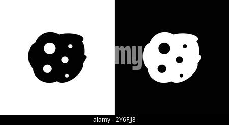 Symbol für Luftblasen und Schaumstoff in Form einer dünnen Linie und eines linearen Vektorzeichens Stock Vektor