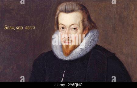 ROBERT CECIL, ist Earl of Salisbury ( 1563–1612) englischer Staatsmann. Detail eines Gemäldes von John de Critz dem Älteren um 1602 Stockfoto