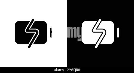 Symbol für den Ladevorgang in dünner Linienkontur und linearem Vektorzeichen Stock Vektor