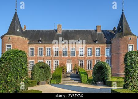 Kommandierung von Alden Biesen, Wasserburg aus dem 16. Jahrhundert in Rijkhoven, Bilzen, Provinz Limburg, Flandern, Belgien Stockfoto