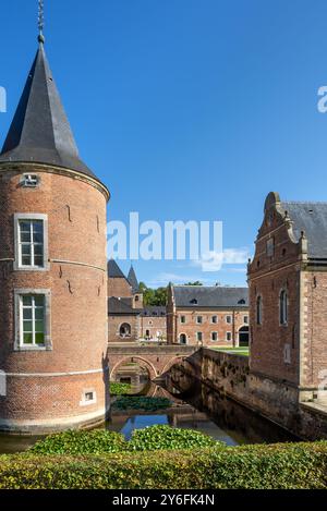 Kommandierung von Alden Biesen, Wasserburg aus dem 16. Jahrhundert in Rijkhoven, Bilzen, Provinz Limburg, Flandern, Belgien Stockfoto