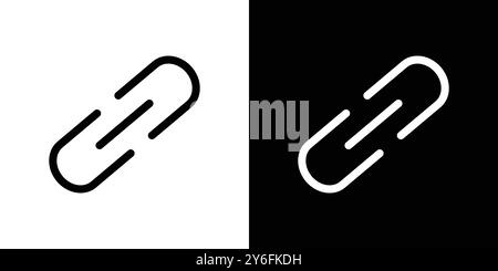 Symbol für Kettenglieder in Form einer dünnen Linie und eines linearen Vektorzeichens festgelegt Stock Vektor
